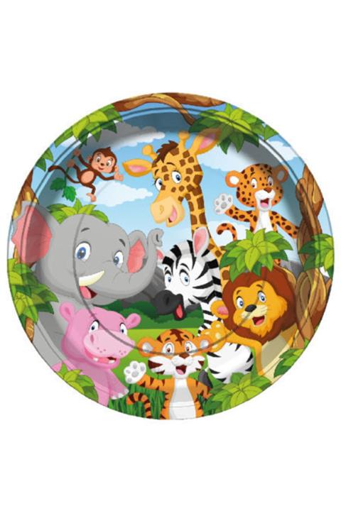 whiteavm Safari Desenli Tabak 23 cm Pk:8