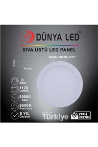 DÜNYA LED Hs.131/1 8w Sıva Üstü Str Serisi Led Panel 6500k Beyaz Işık