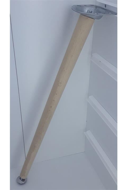 BARERMO Metal Ayak Aparatlı 4'luk 49cm Lik ahşap Konik Ayak-ahşap Ayak-sehpa-masa-zigon Ayak