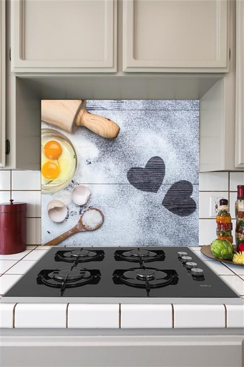 Tilki Dünyası Mutfak Ocağı Arkası Sevgi Ile Yapılan Yemek Sticker