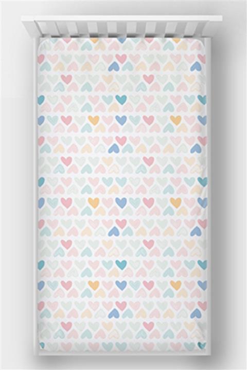 Homamia Kalp Tek Kişilik Lastikli Çarşaf 140x200cm