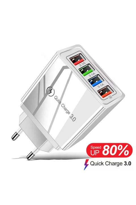 POWEREX 4 Usb Li Çoklu Şarj Seyahat 4 Portlu 3.1 Şarj Cihazı