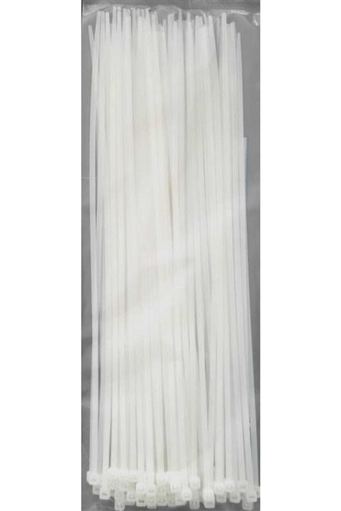 AKSUFEZ Plastik Beyaz Cırt Kelepçe 4.8 x 250 mm 100 Lü Tnr-0240