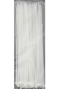 AKSUFEZ Plastik Beyaz Cırt Kelepçe 4.8 x 250 mm 100 Lü Tnr-0240