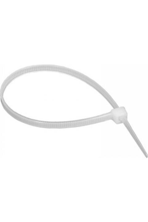 AKSUFEZ (falçata Hediyeli) Plastik Beyaz Cırt Kelepçe 4.8 X 250 Mm 100 Lü Tnr-0370