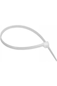 AKSUFEZ (falçata Hediyeli) Plastik Beyaz Cırt Kelepçe 4.8 X 250 Mm 100 Lü Tnr-0370