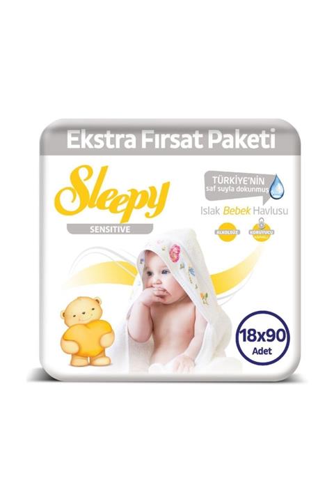 Sleepy Sensitive Islak Havlu 18X90 Lı 1620 Yaprak