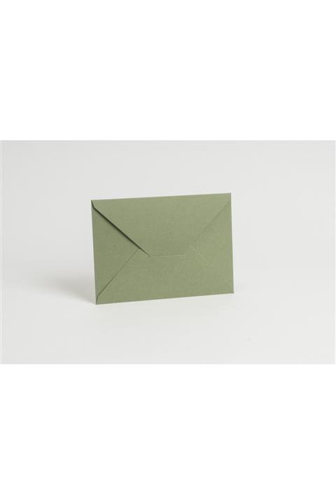 ARTİMED 13×18 Cm Haki Yeşili Yatay Üçgen Kapaklı Davetiye Zarfı (100 Adet)