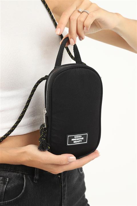 SHAKA U18 Siyah Ipli Telefonluk Cüzdan Çanta U:20 E:12 G:3