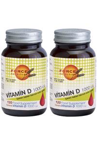 Force Nutrition Vitamin D 1000 Iu 120 Tablet 2 Kutu 240 Tablet Skt 11-2022