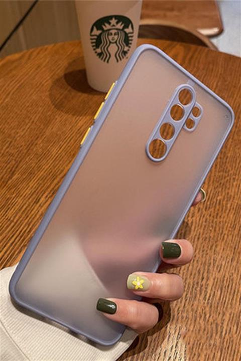 Teknoçeri Xiaomi Redmi Note 8 Pro Kenarları Renkli Kamera Korumalı Transparan Silikon Kılıf