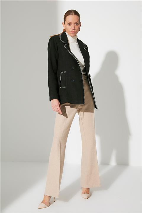 TRENDYOLMİLLA Siyah Düğmeli Ceket TWOAW22CE0304.