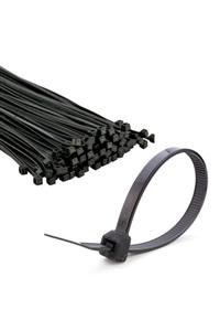 AKSUFEZ Kablo Bağı Cırt Kelepçe 3.6*250mm - Siyah - 25cm