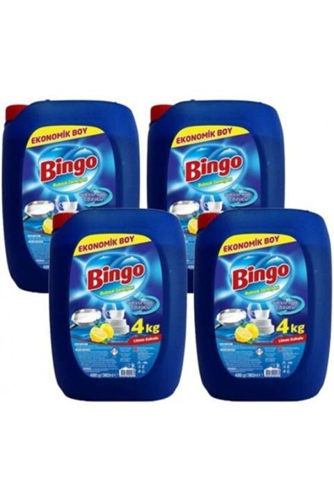 Bingo Sıvı Bulaşık Deterjanı Limonlu 4 kg X 4 Adet