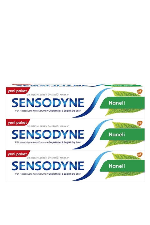 Sensodyne Naneli Diş Macunu 75 ml X3 Adet