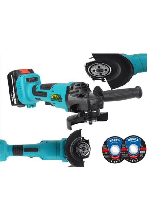 STAXX POWER 36v 5ah 125mm Kömürsüz Bl Motor Çift Akülü Şarjlı Taşlama + 2 Ad Kesme Taşı