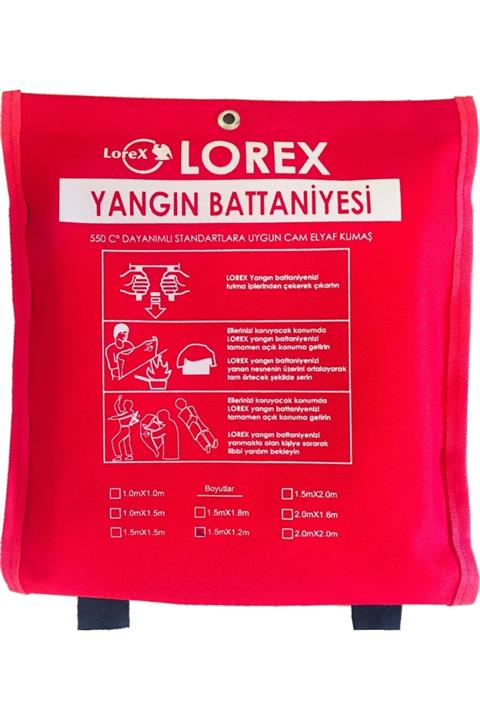 LOREX Lr-fb1512c Çantalı 1,5 Metre X 1,2 Metre Yangın Battaniyesi