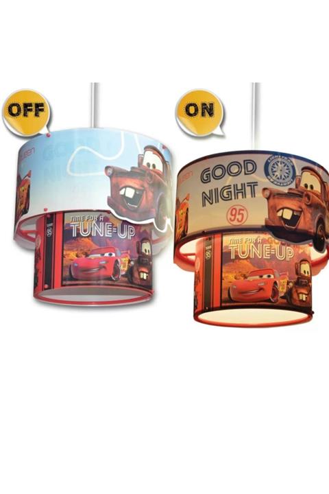 Mashotrend Lisanslı 3d Cars Sihirli Tavan Sarkıtı Lambası - Çocuk Avizesi - Arabalar Sarkıt Avize