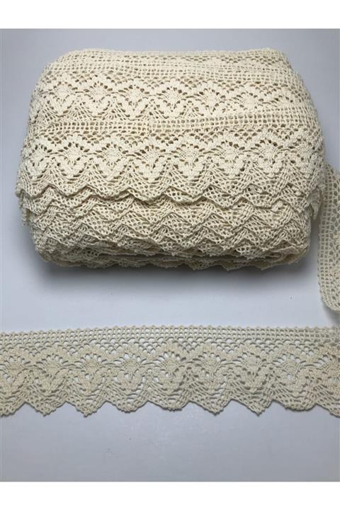 Gazelli Şerit Krem 5mt Pamuk Dantel