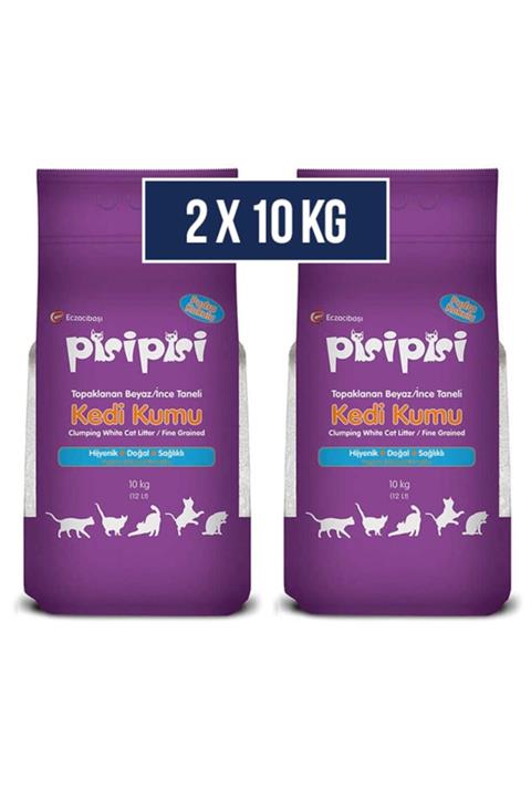 Eczacıbaşı Holding A.Ş. Eczacıbaşı Pisi Pisi Pudra Kokulu Ince Taneli Topaklaşan Kedi Kumu X2