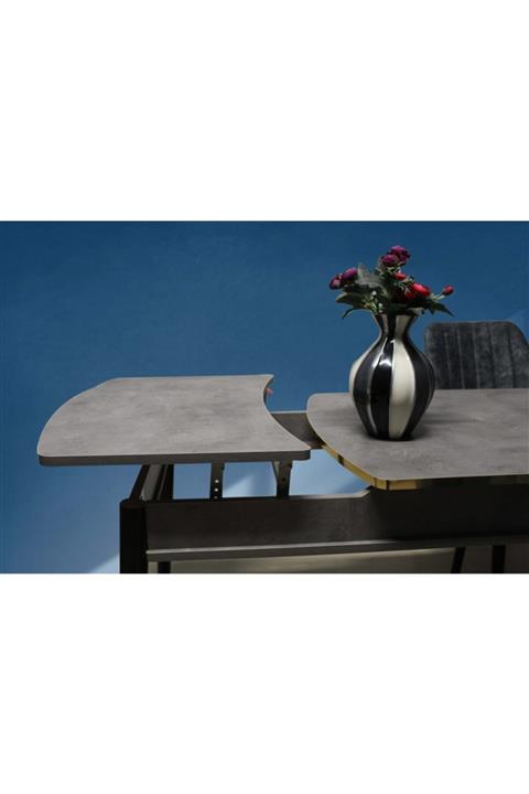 ALDEVAS Gri Mutfak Masası 70x120x165