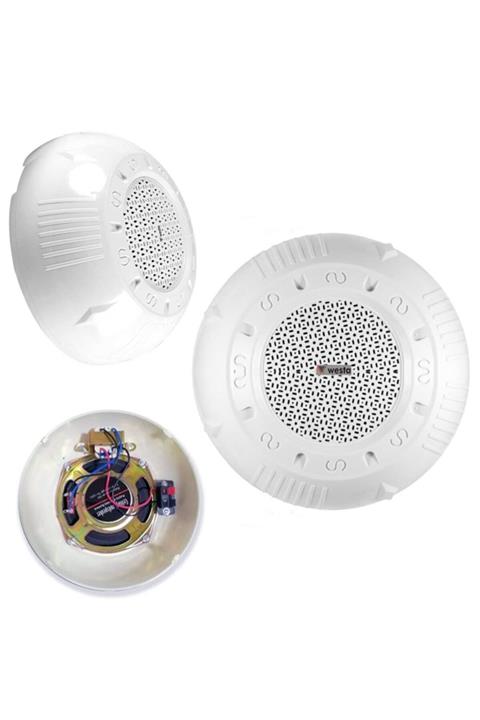 Westa Alçıpan Tavan Hoparlör Yarım Küre Sıva Üstü 13cm Trafolu Ws-1119t