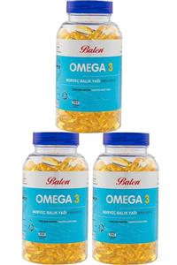 Balen 3'lü Omega 3 Norveç Balık Yağı ( Trigliserid ) 200 Yk