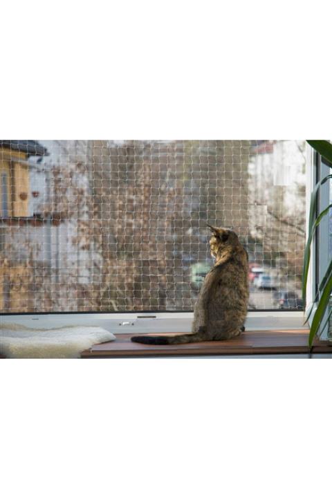 Kare Safety Kedi Balkon Ve Pencere Emniyet Koruma Filesi 1,00 Mt X 4,50 Mt