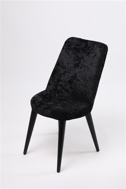 GUZGUN 6 Adet Siyah Yuvarlak Retro Sandalye Örtüsü Yıkanabilir A Kalite Kaymaz Yeni Moda Kalın Kadife