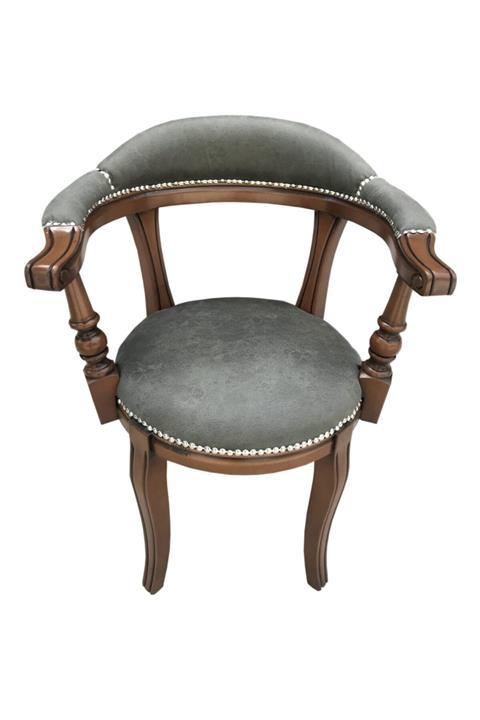 BENGİ TİCARET Bengi Sandalye Iskandinav Kollu Oyma Ahşap Ceviz