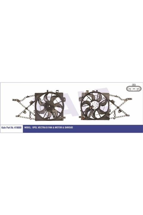 ÖZGÜÇYEDEK Radyator Fan Motoru+davlumbaz Komple Vectra b 240 / 160w 390mm