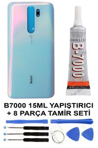 Ceykergsm Xiaomi Redmi Note 8 Pro Arka Cam Kapak Batarya Pil Kapağı + B7000 15ml Yapıştırıcı +tamir Seti Beyaz
