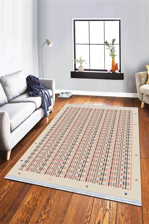 Viva Home Makinede Yıkanabilen Kaymaz Taban Retro Mutfak Halısı Ar197