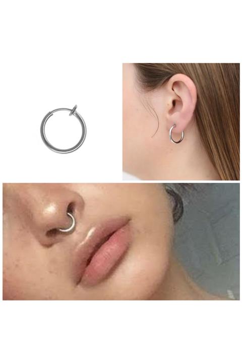 FOYA AKSESUAR Fake Kulak-dudak-septum-burun Yaylı Küpe