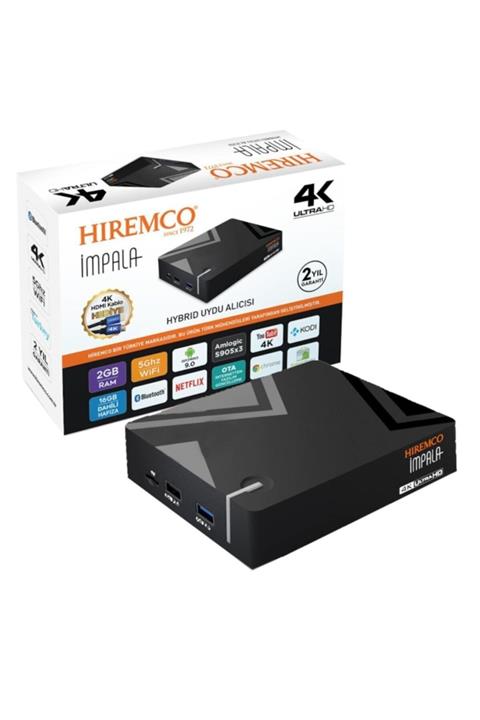 Hiremco Impala 4k Android Tv Box Uydu Alıcı 2 Gb Ram 16 Gb Hafıza