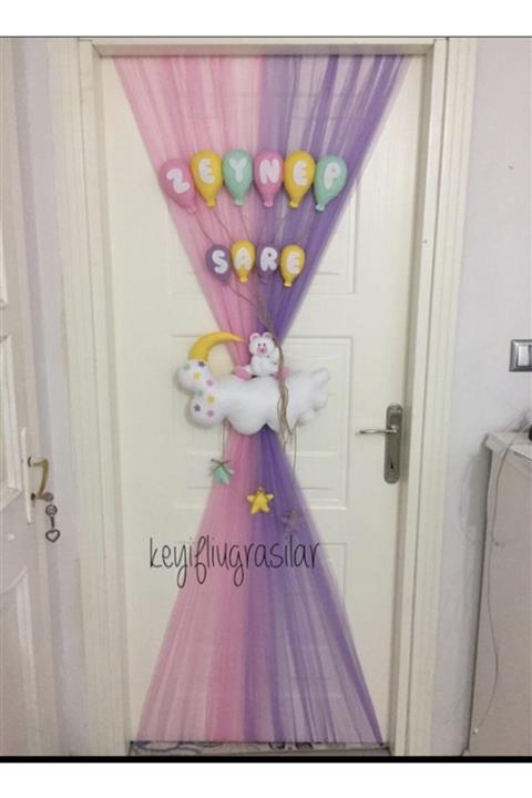 keyifliugrasilar Tüllü Balon Kapı Süsü