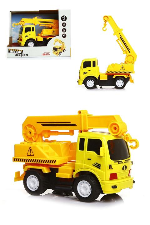 Toysberg Işıklı Sesli Sürtmeli Vinç  Inşaat Aracı