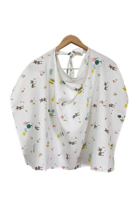 Mutlu Gün Marketi Bambi Figürlü Müslin Emzirme Örtüsü