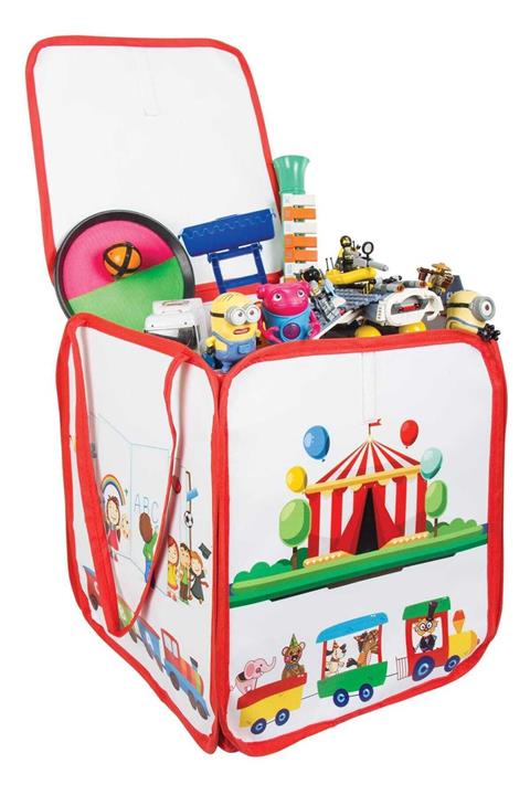 Prestijshop Oyuncak Saklama Sepeti Kapaklı Geniş Hacimli