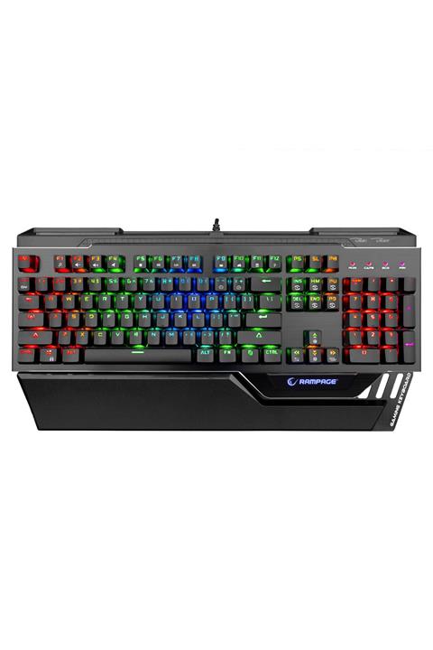 Everest Rampage KB-RX92 COMMANDER Full RGB Ledli USB 2*Usb Hub Gaming US Layout Aluminyum Klavye