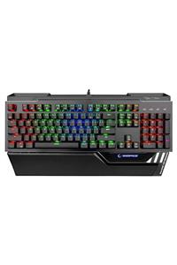 Everest Rampage KB-RX92 COMMANDER Full RGB Ledli USB 2*Usb Hub Gaming US Layout Aluminyum Klavye