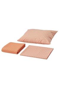 IKEA Tek Kişilik Pike Takımı, Turuncu Renk Meridyendukkan %100 Pamuk 160x240 Cm