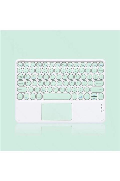 TahTicMer Samsung Galaxy Tab A7 T500 T505 Bluetooth Klavye Touchpad Slim Kablosuz Wifi Q Klavye