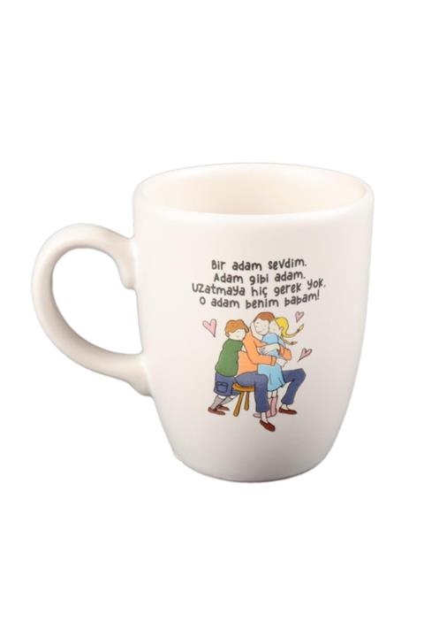 Cetinshop Beyaz Baba Ve Çocuklar Baskılı Kupa