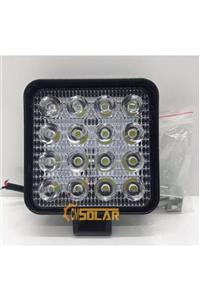 CMSOLAR Çalışma Sis Lambası Kare 16 Led 48 Watt