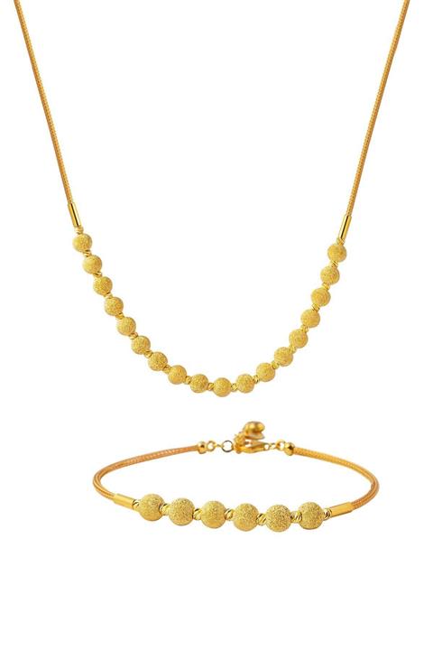 Bilezikci Nohut Toplu Gerdanlık & Bileklik Altın Set