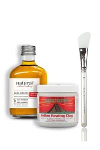 Aztec Secret Indian Healing Kil Maskesi 454 gr + Naturall Elma Sirkesi + Silikon Maske Fırçası