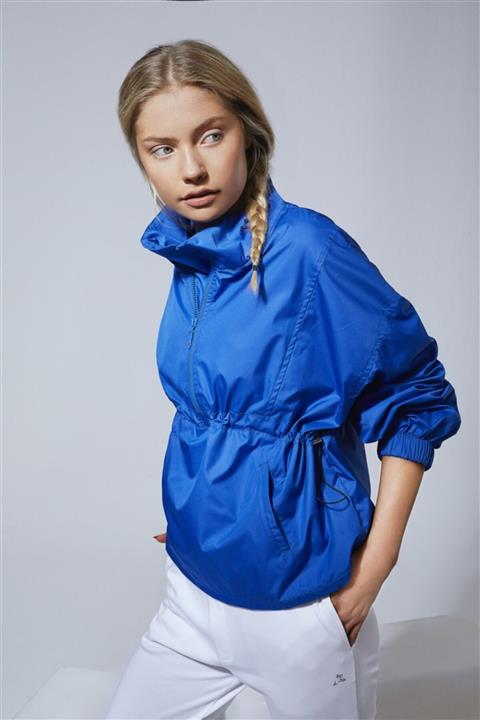 Arzu Sabancı Activewear Kadın Mavi Uzun Kollu  Yağmurluk