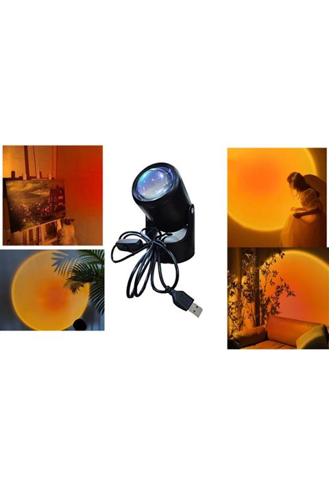 gaman Gün Batımı Ortam Led Aydınlatma Fotoğraf Çekim Işığı Usb Kablolu Gece Lambası R11