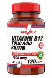 Nevfix Vitamin B12 1000 Mcg Biotin 400 Mcg Folik Asit 400 Mcg 120 Tablet